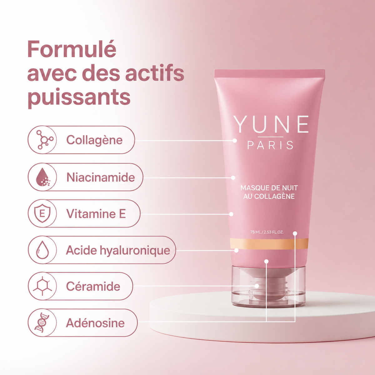 Masque de nuit au collagène